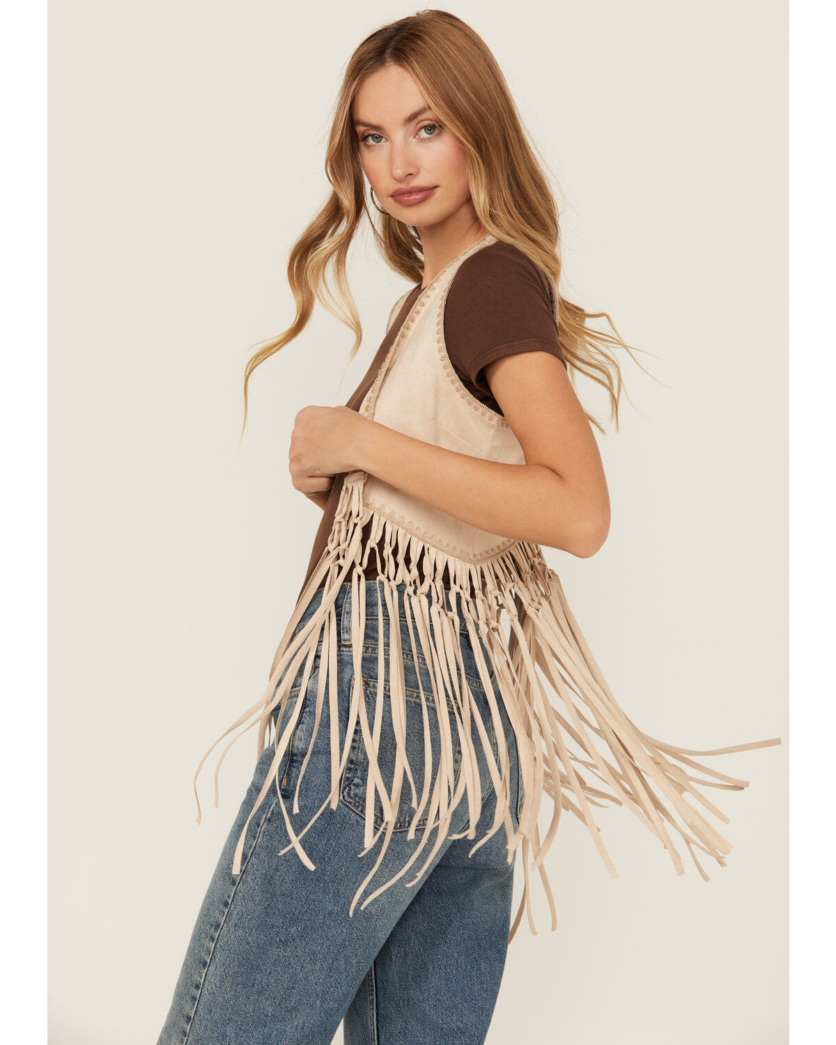 Shyanne Women's Faux Suede Fringe Vest