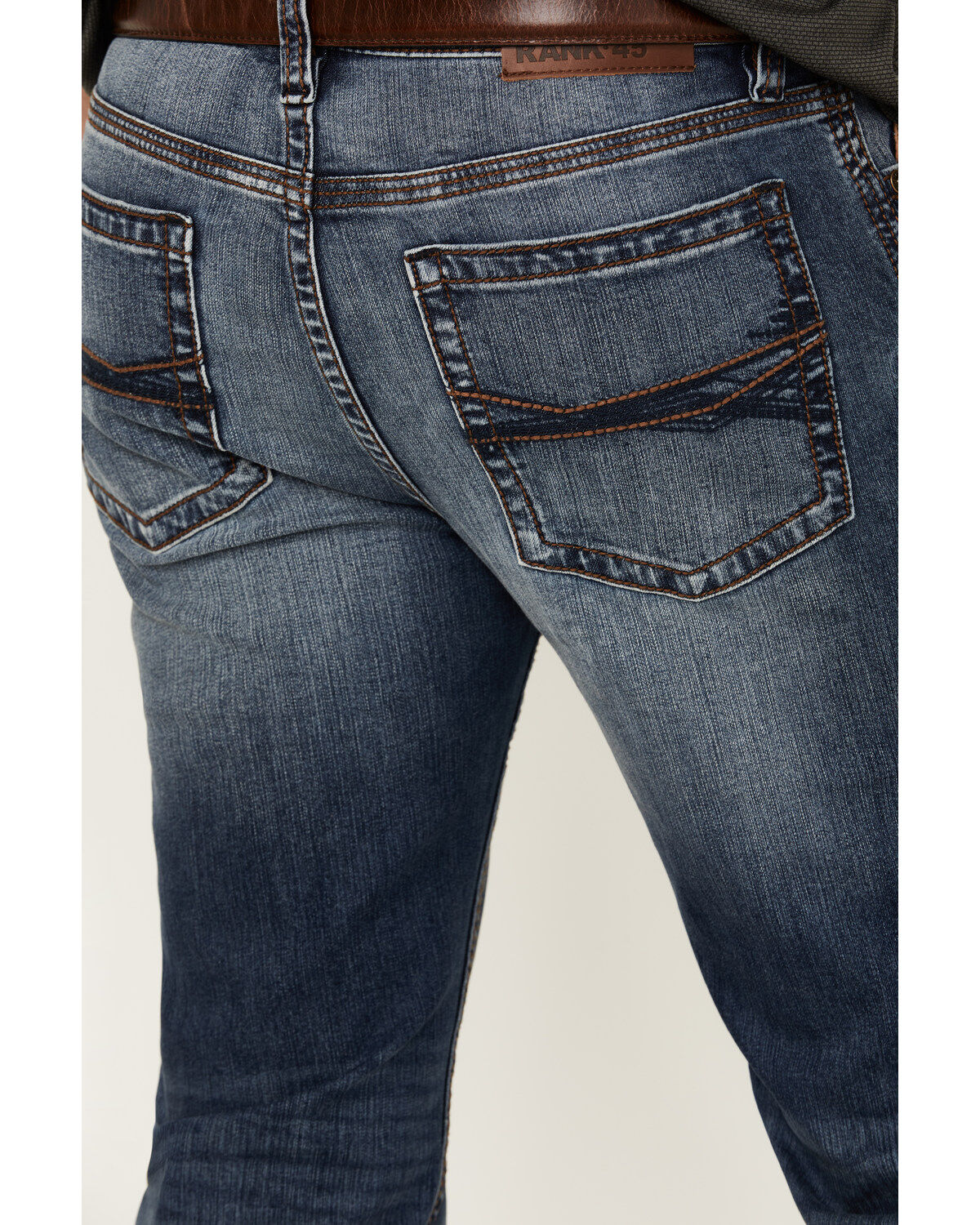 RANK 45® Men's Yuma Medium Wash Slim Straight Stretch Denim Jeans