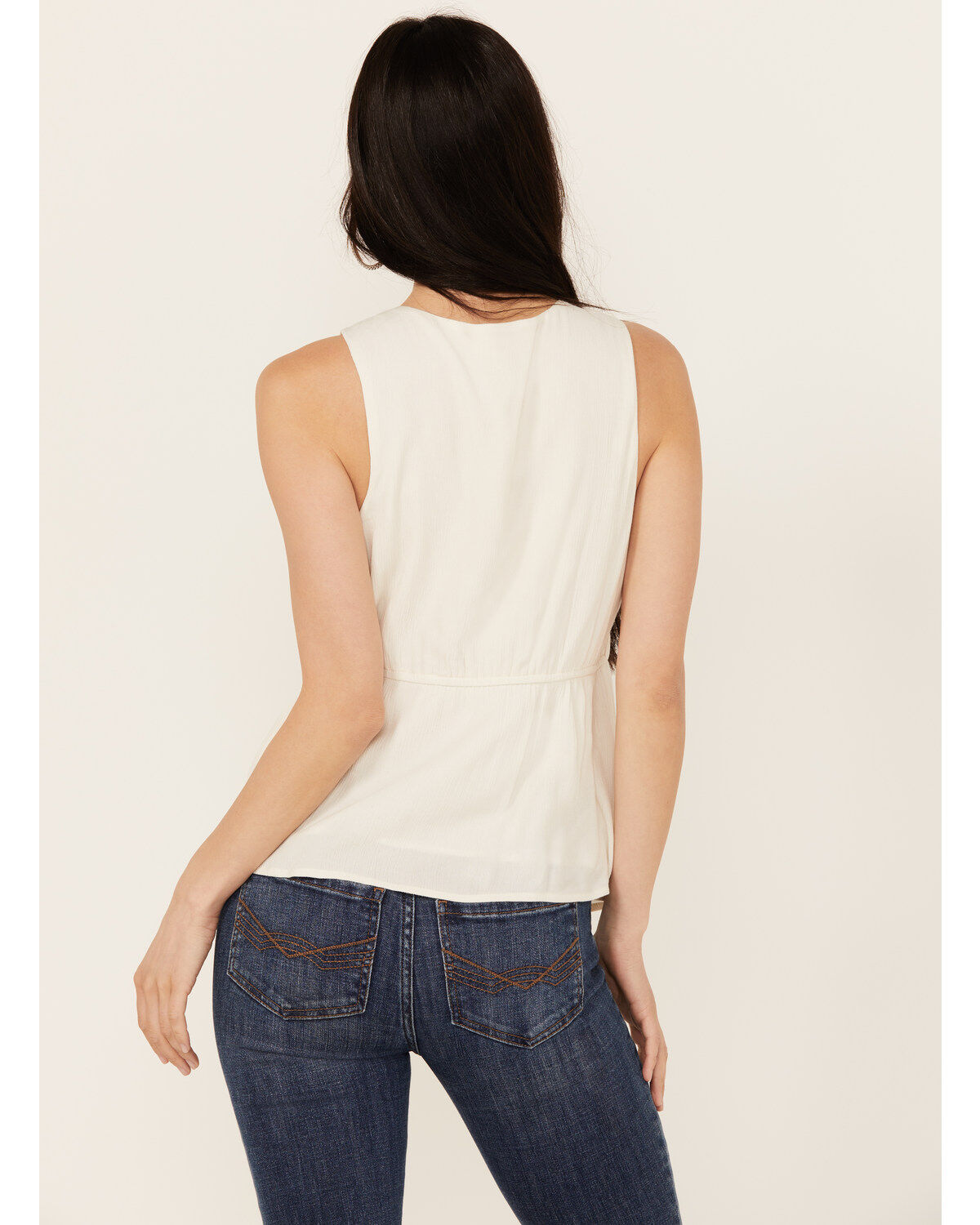 Idyllwind Women's Spruce Criss Cross Front Embellished Tank