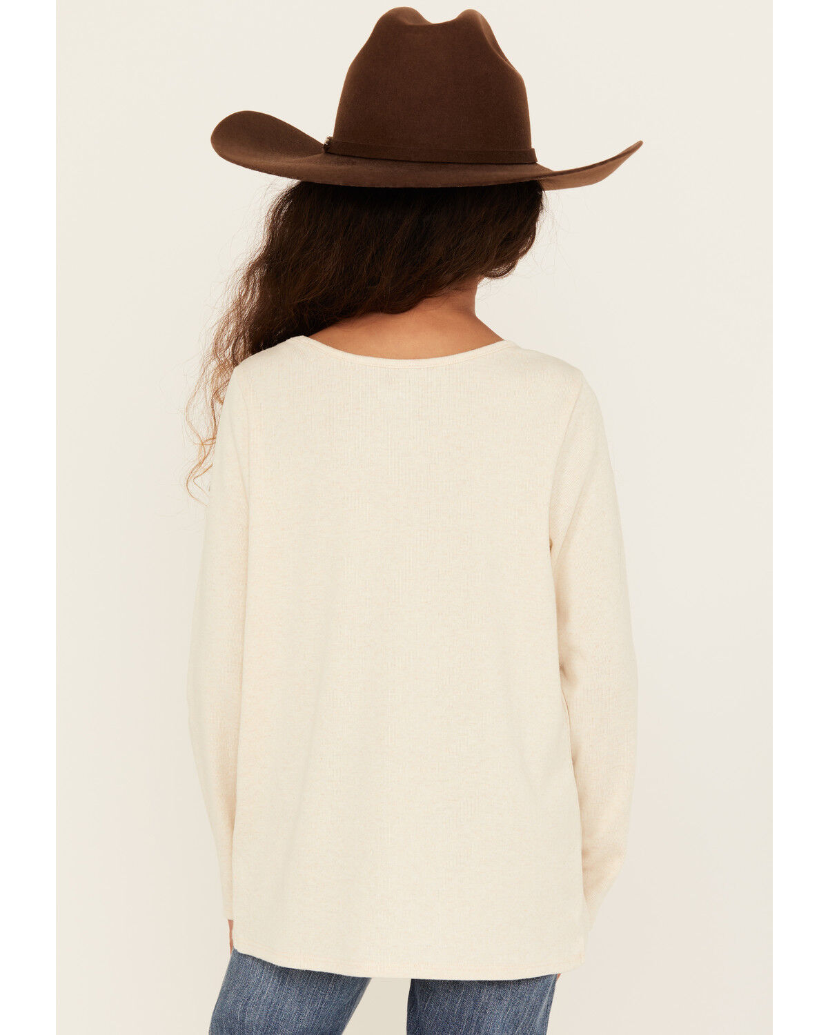 Wrangler Girls' Cowboy Long Sleeve Logo Tee