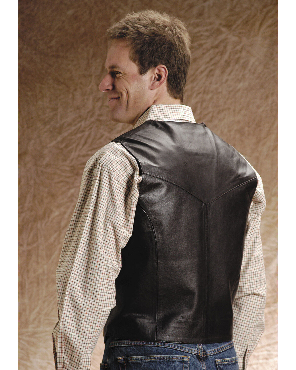 Roper Men's Leather Vest - Big & Tall