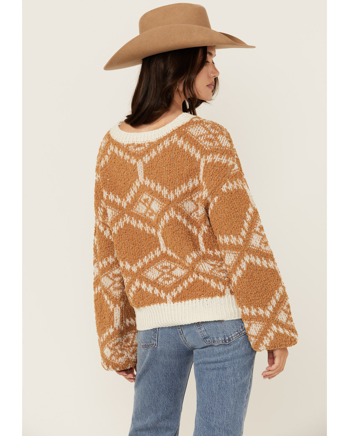 Rock & Roll Denim Women's Geo Print Sweater