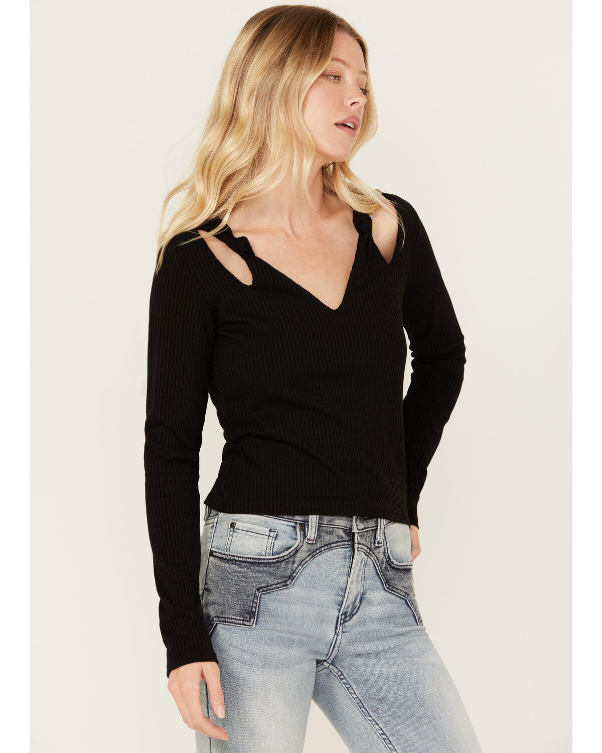 Miss Me Women's Boot Barn Exclusive Solid Long Sleeve Knit Top