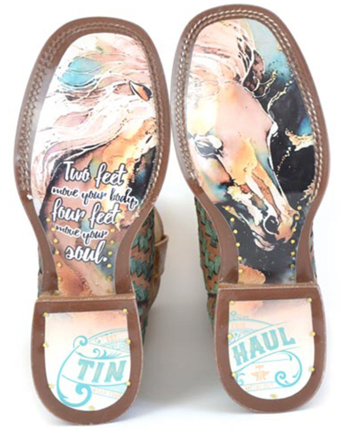 Tin Haul Women's Laced Western Boots - Broad Square Toe