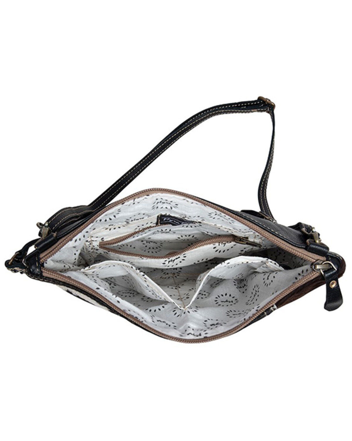 Myra Bag Women's Tyler Ridge Hair-On Leather Crossbody Bag