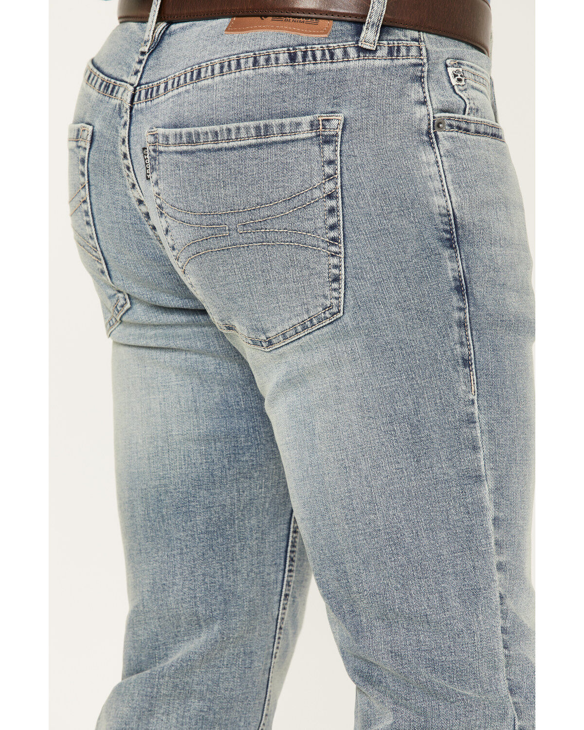 Hooey Men's Revolver Light Wash Slim Straight Reflex Jeans