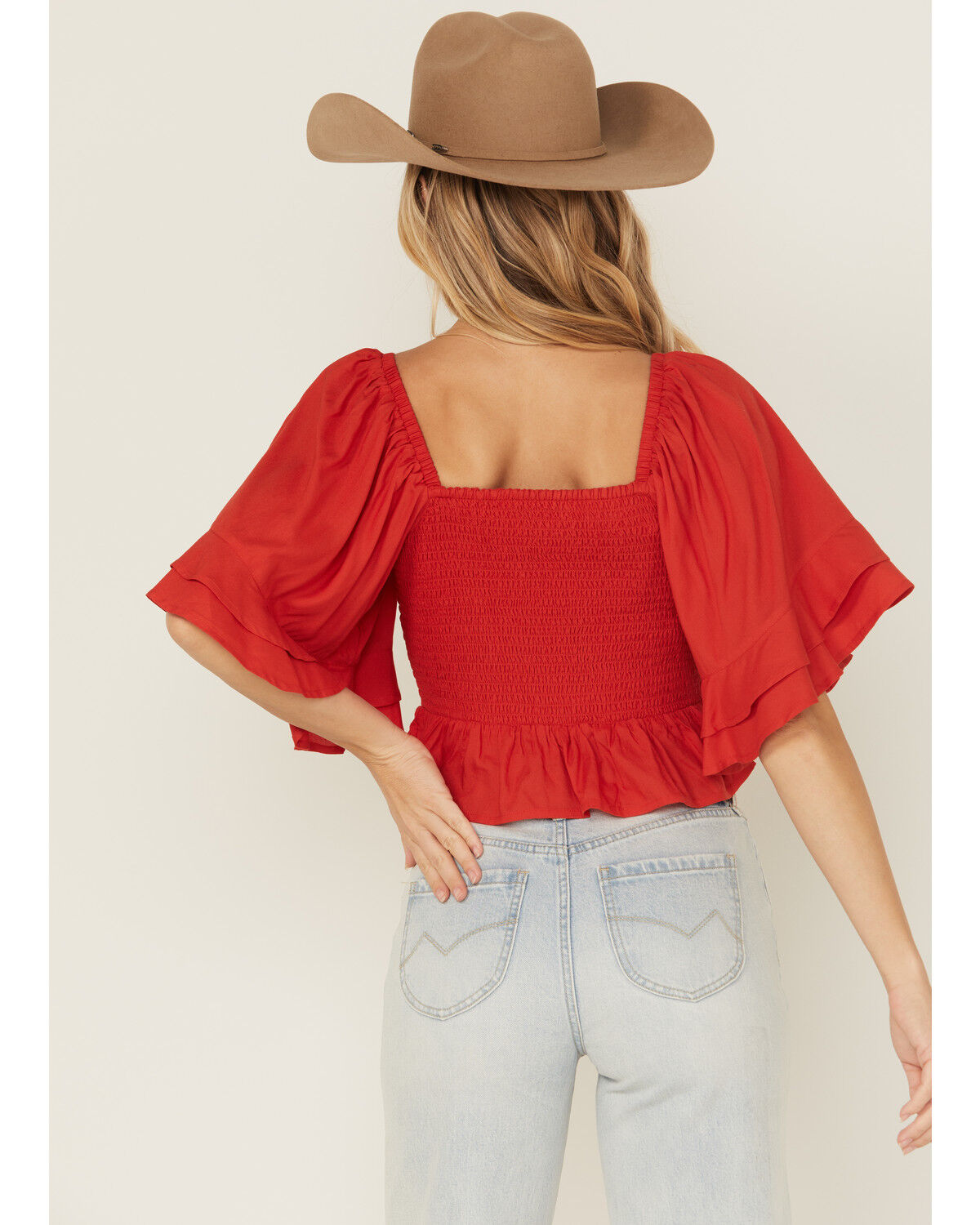 Shyanne Women's Ruffle Sleeve Top