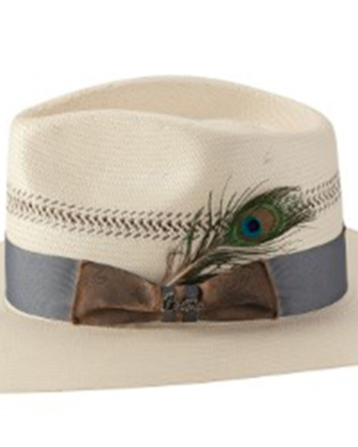 Bullhide Natural Mediterranean Feather Fedora Straw Hat