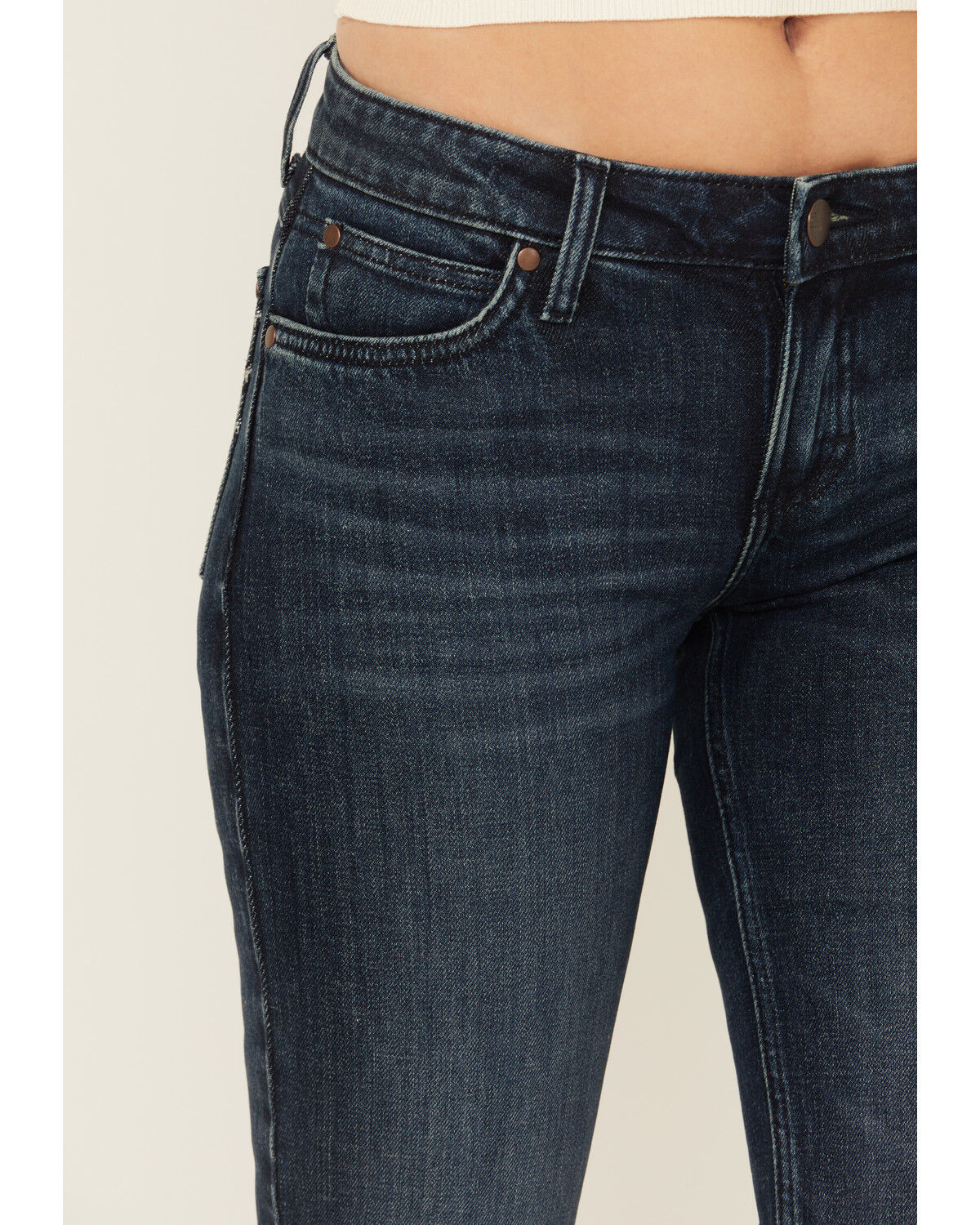 Wrangler Retro Women's Dark Wash Sierra Mid Rise Bootcut Stretch Denim Jeans