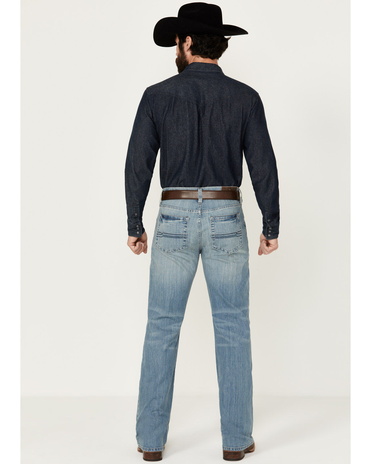 Cody James Men's Hamshackle Light Wash Relaxed Bootcut Stretch Denim Jeans