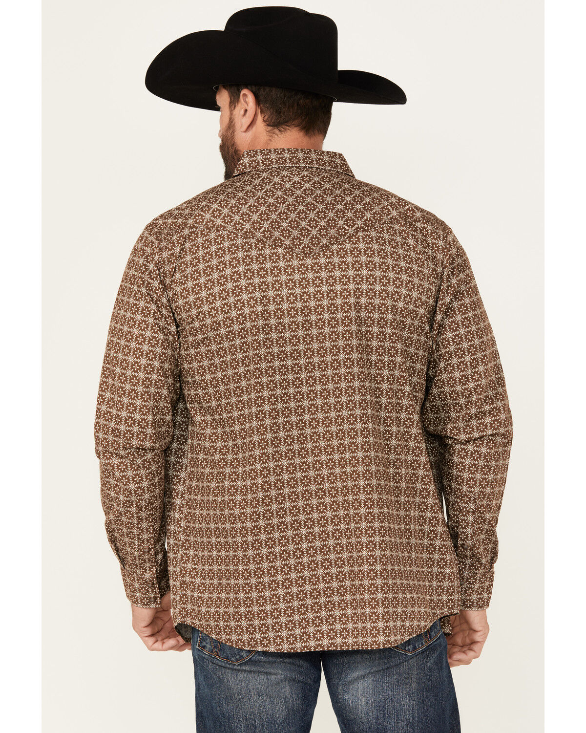 Moonshine Spirit Men's Time Bomb Geo Print Long Sleeve Snap Western Shirt