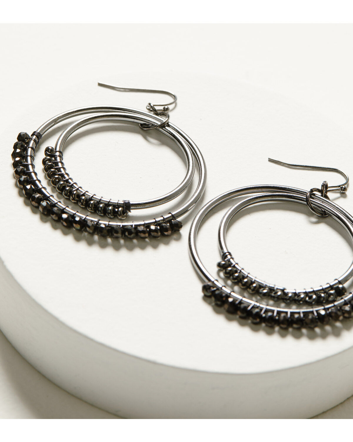 Shyanne Women's Pewter Enchanted Forest Double Circle Earrings
