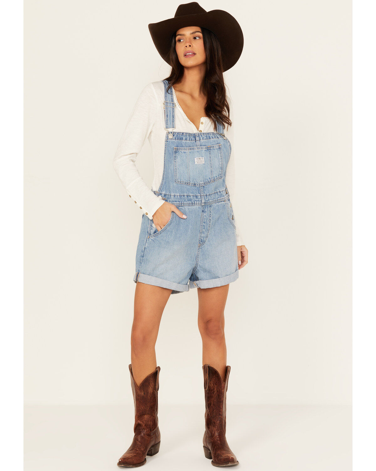 Levi's Women's Light Wash Vintage Shortalls