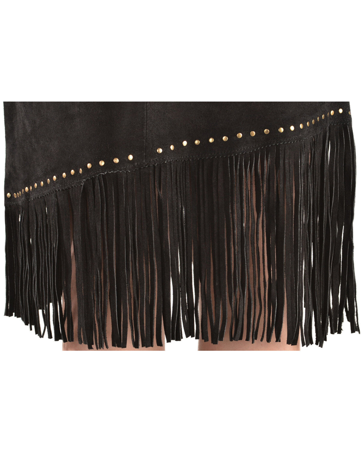 Kobler Leather Women's Leather & Fringe Sioux Suede Skirt