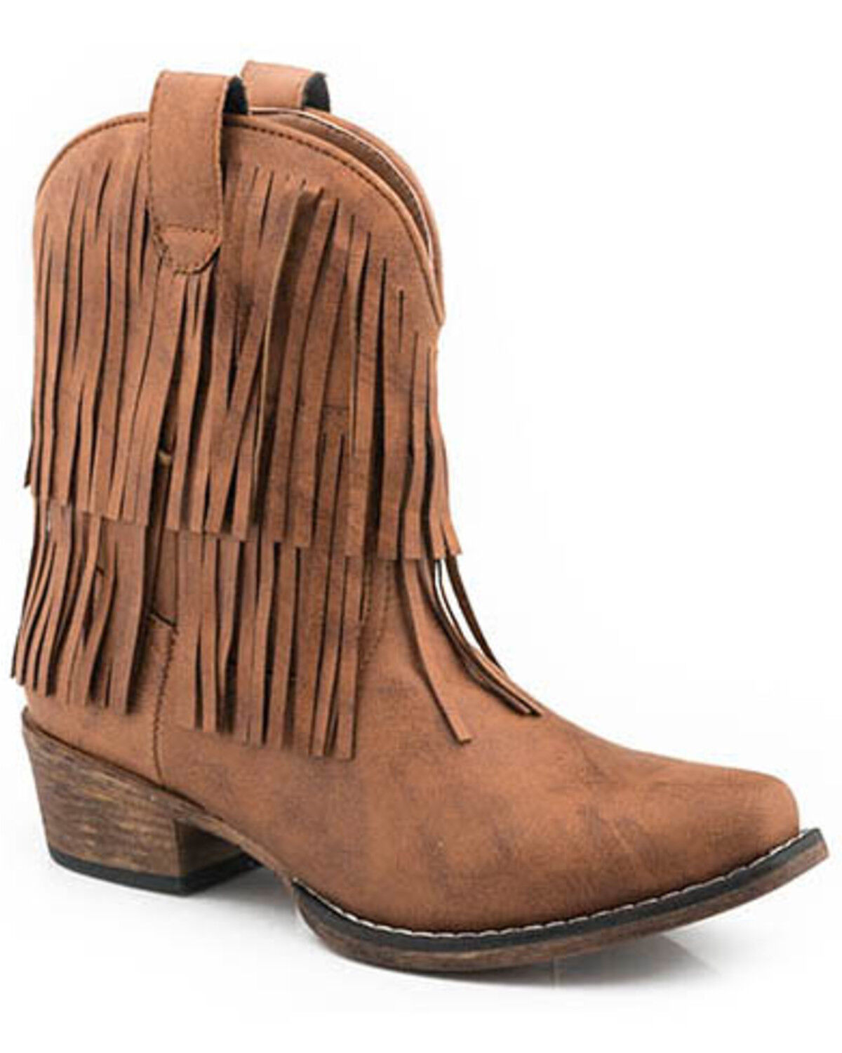 Roper Women's Riley Fringe Western Boots - Snip Toe