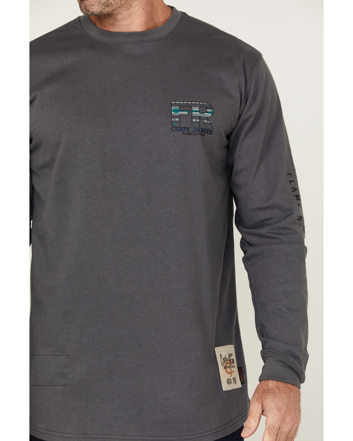 Cody James Men's FR Skull Long Sleeve Graphic T-Shirt