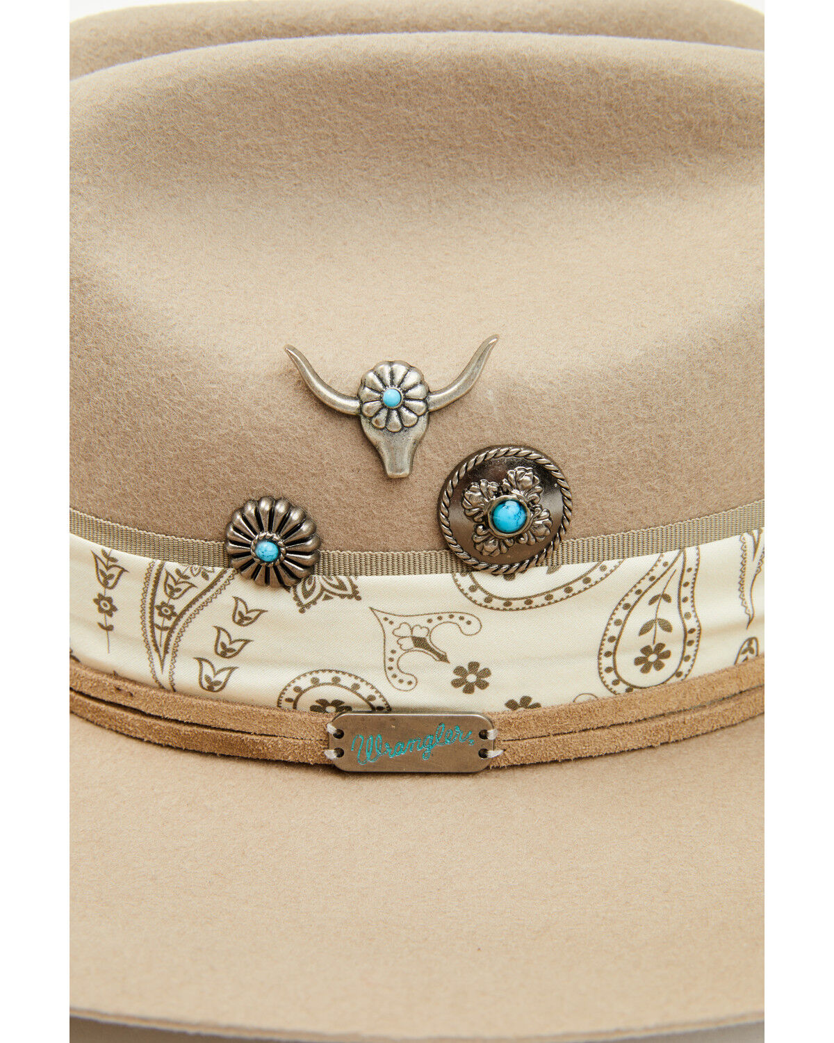 Wrangler Women's Layered Band And Concho Felt Cowboy Hat