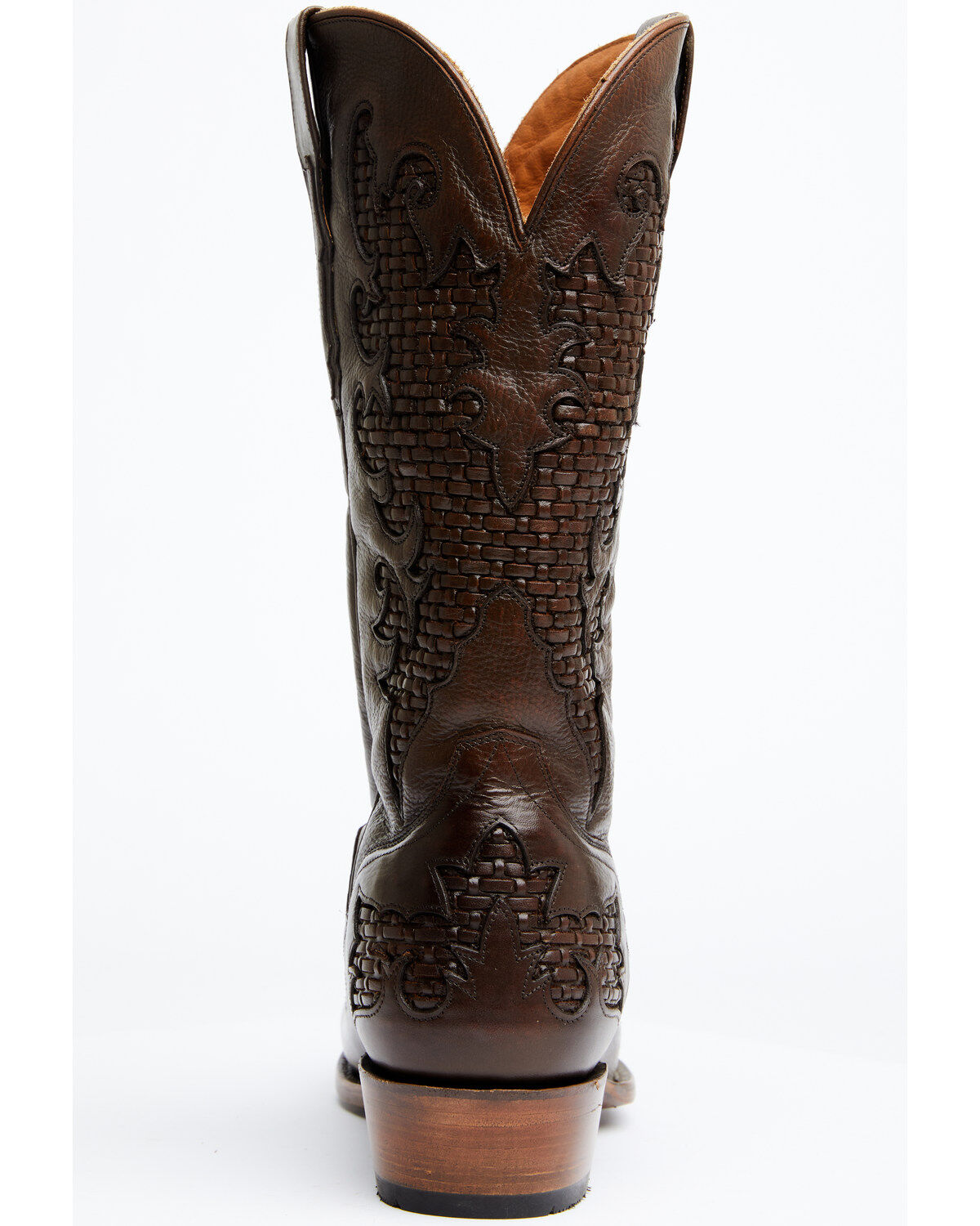 El Dorado Men's Basket Weave Western Boots - Round Toe