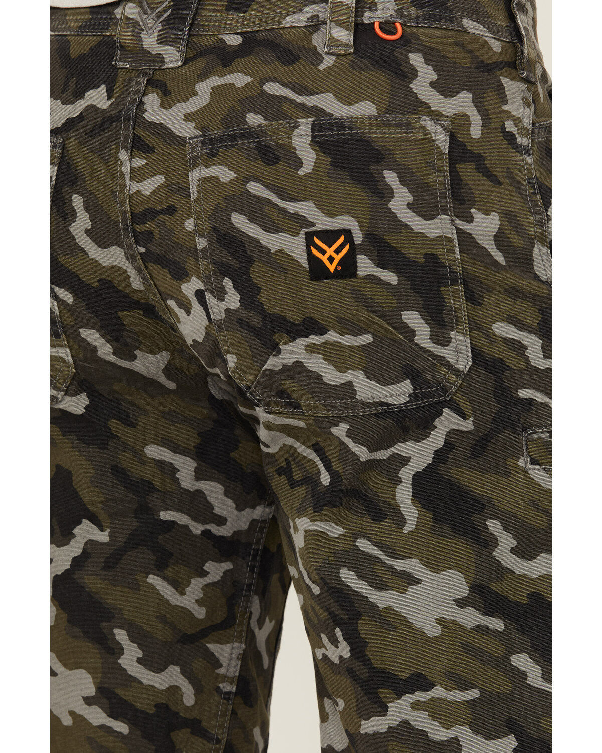 Hawx Men's Chip Camo Print Flat Front Work Shorts