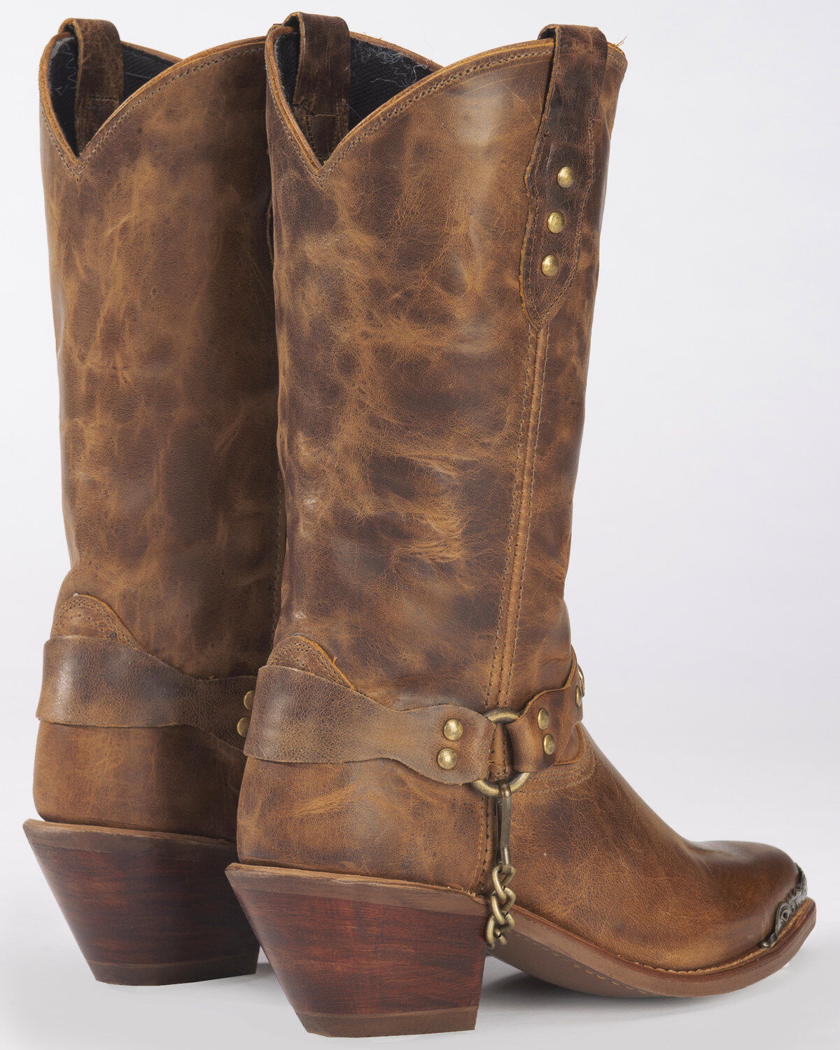 Abilene Women's Distressed Harness Western Boots - Round Toe