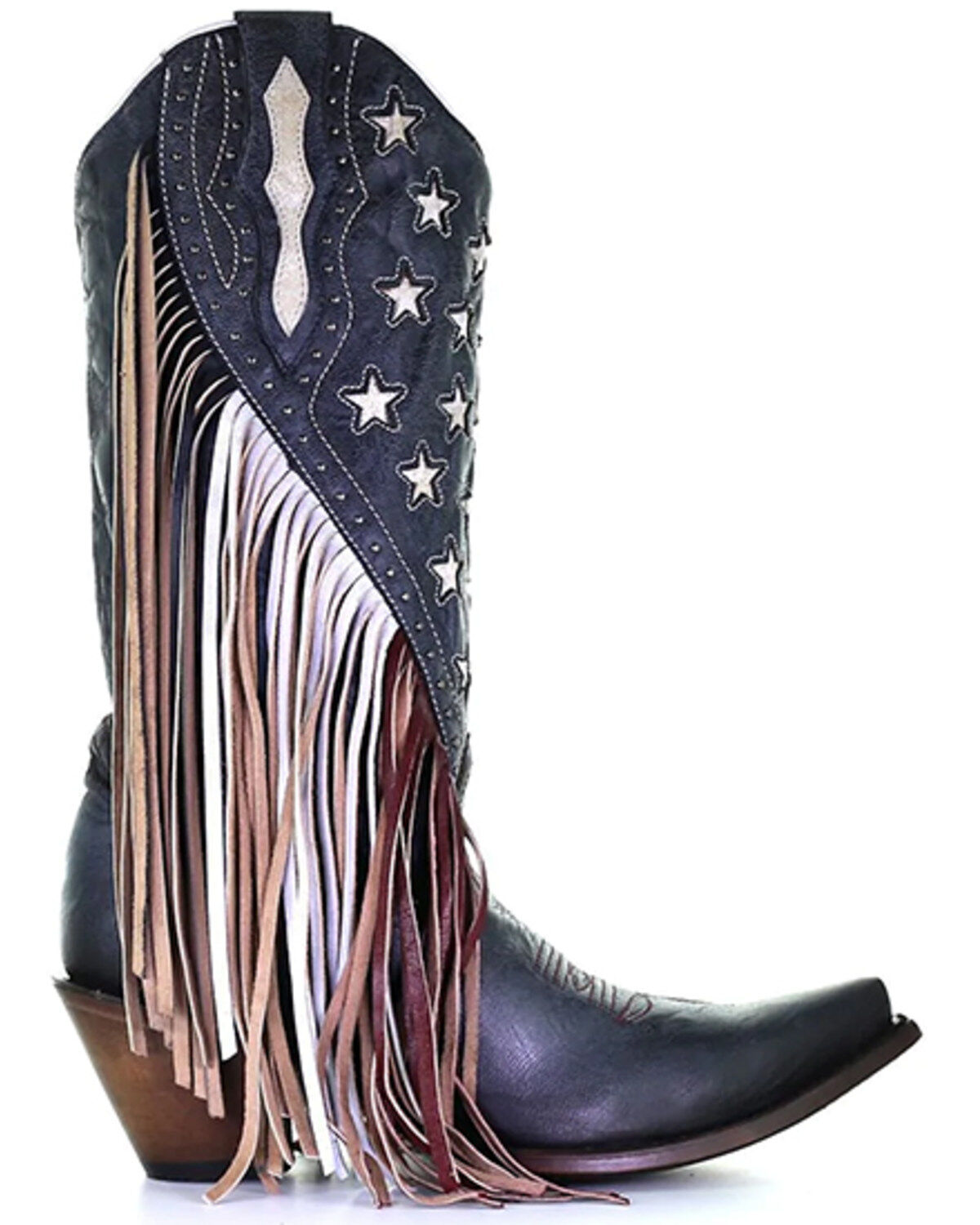 Corral Women's Lamb Stars Inlay & Studs Western Boots - Snip Toe