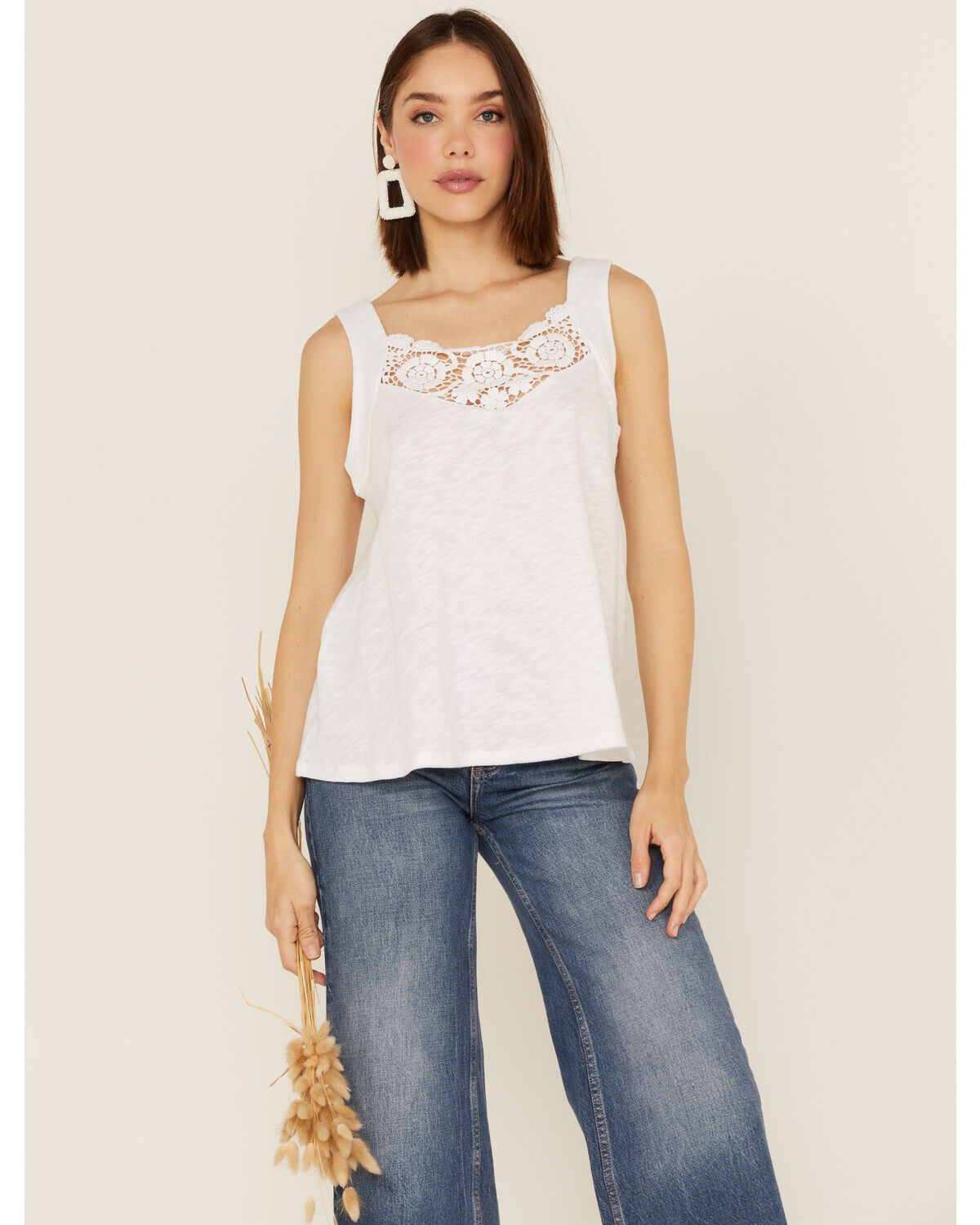 Wrangler Retro Women's Crochet Knit Lace Tank Top