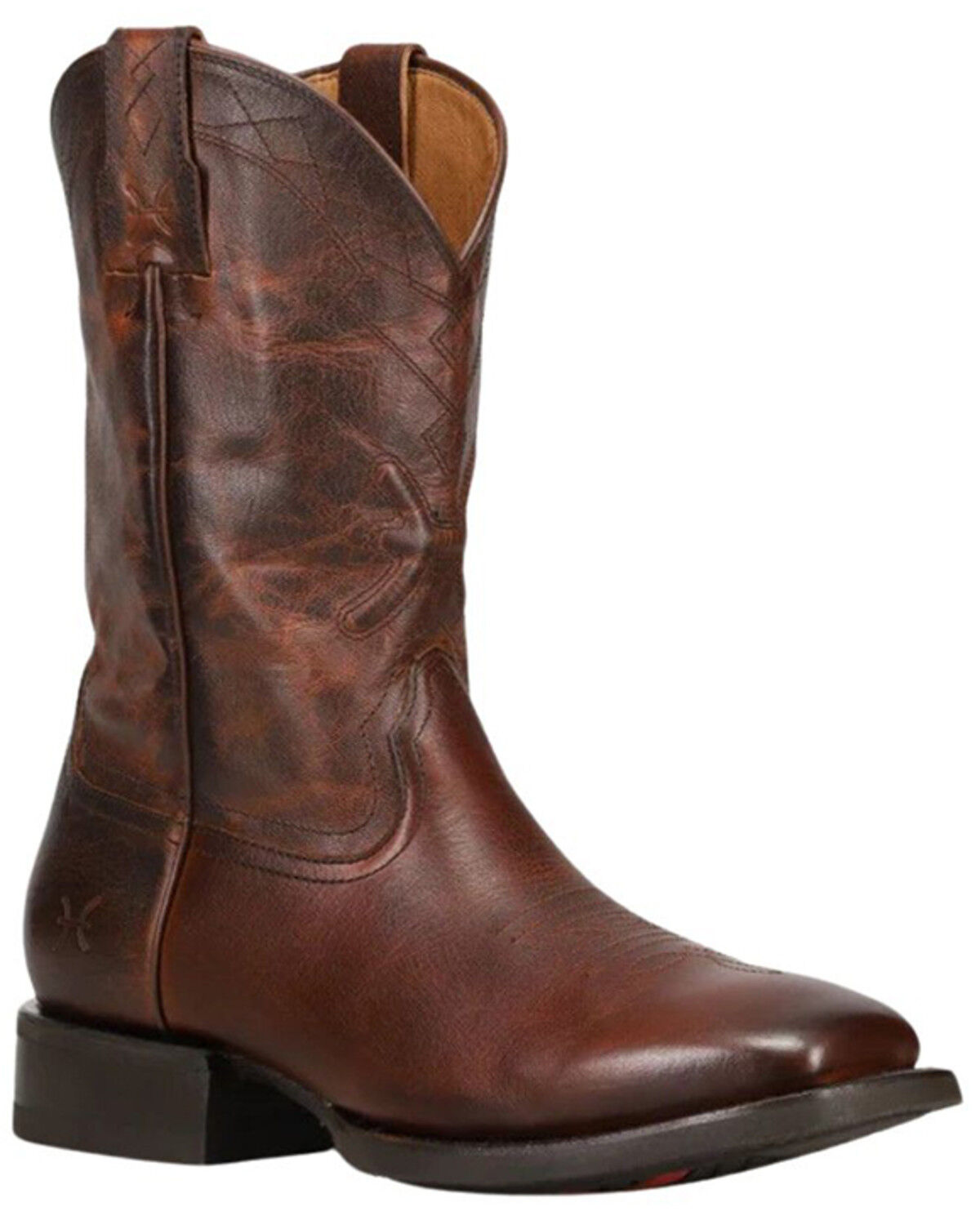 Frye Men's Hauser Logo Stitch Western Boots - Broad Square Toe