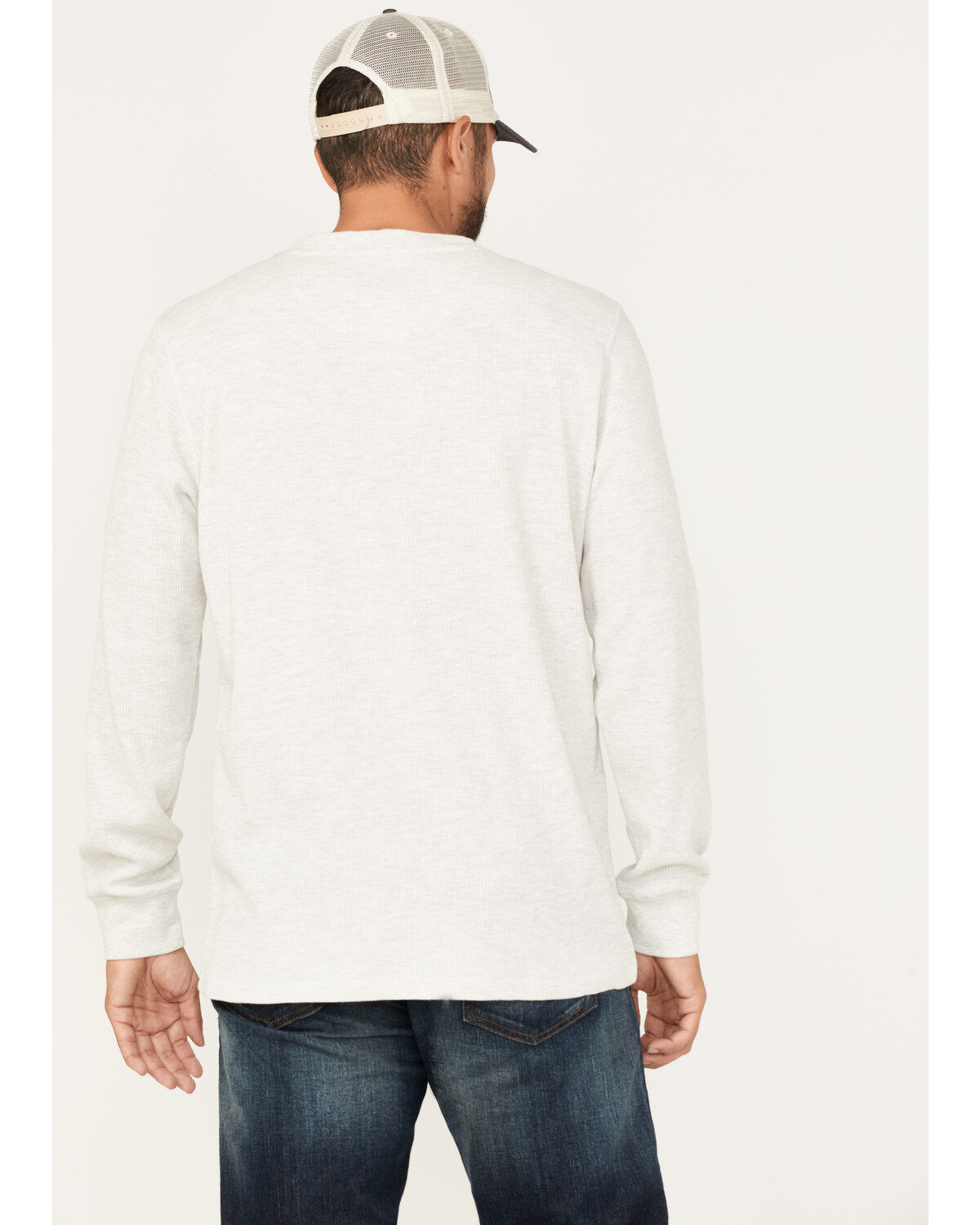 North River Men's Heathered Waffle Long Sleeve Henley