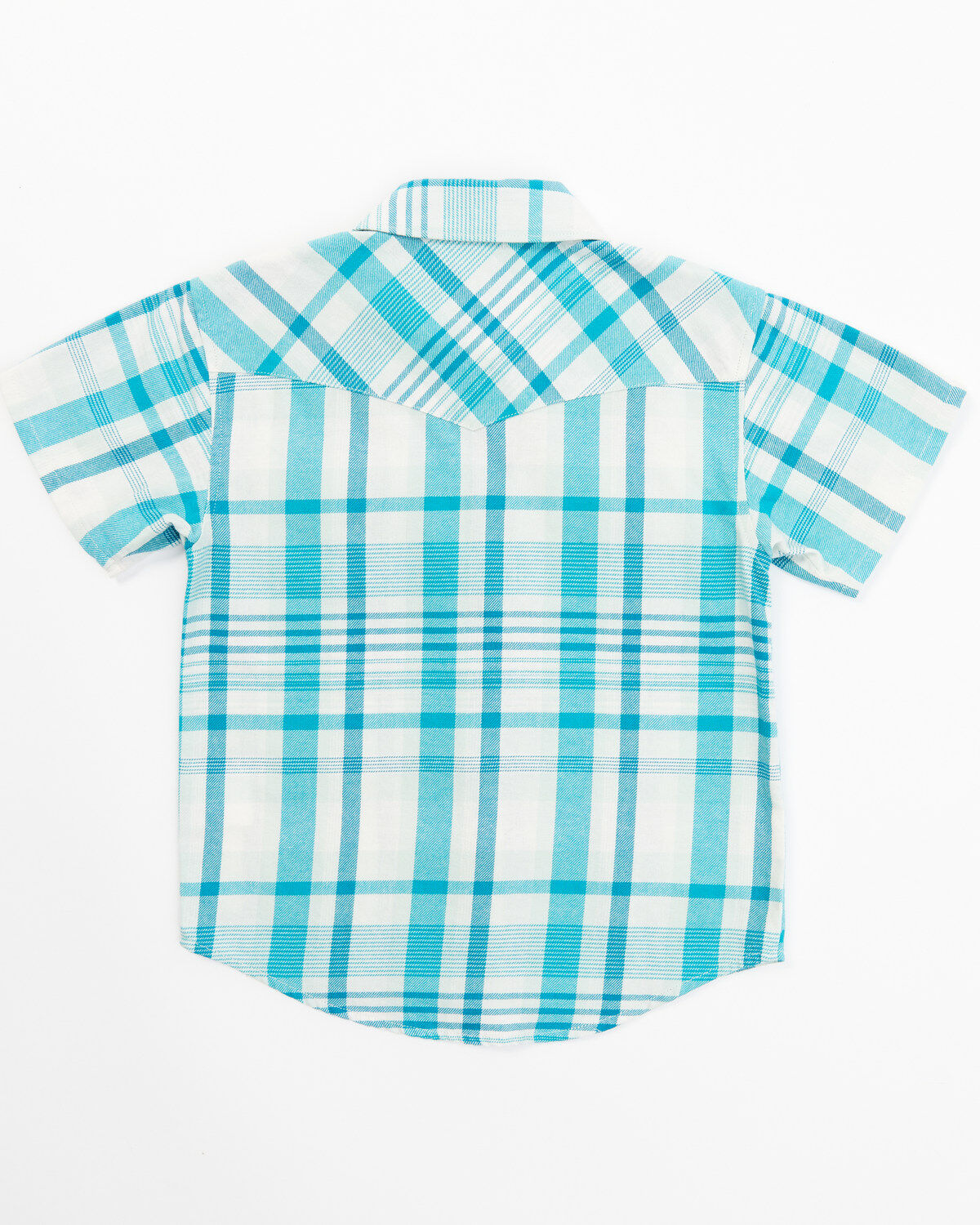 Shyanne Toddler Girls' Embroidered Plaid Print Short Sleeve Western Pearl Snap Shirt