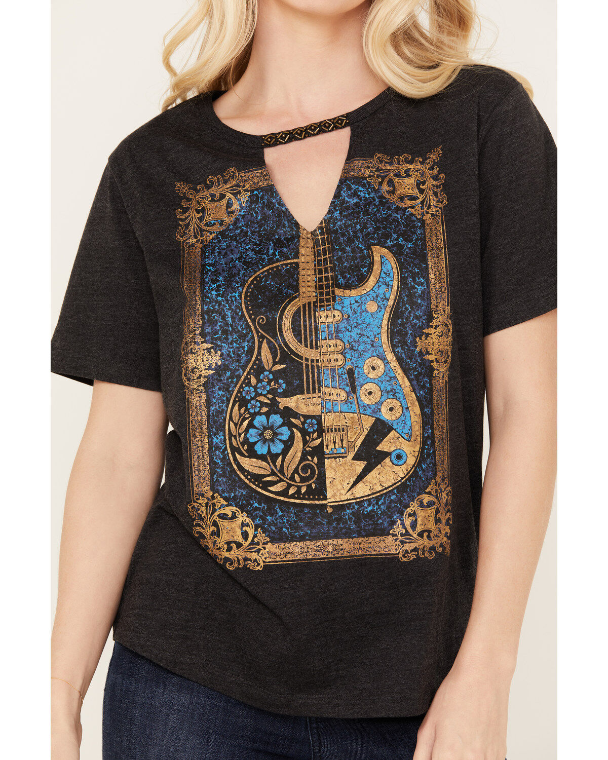 Idyllwind Women's Guitar Cutout Short Sleeve Graphic Tee