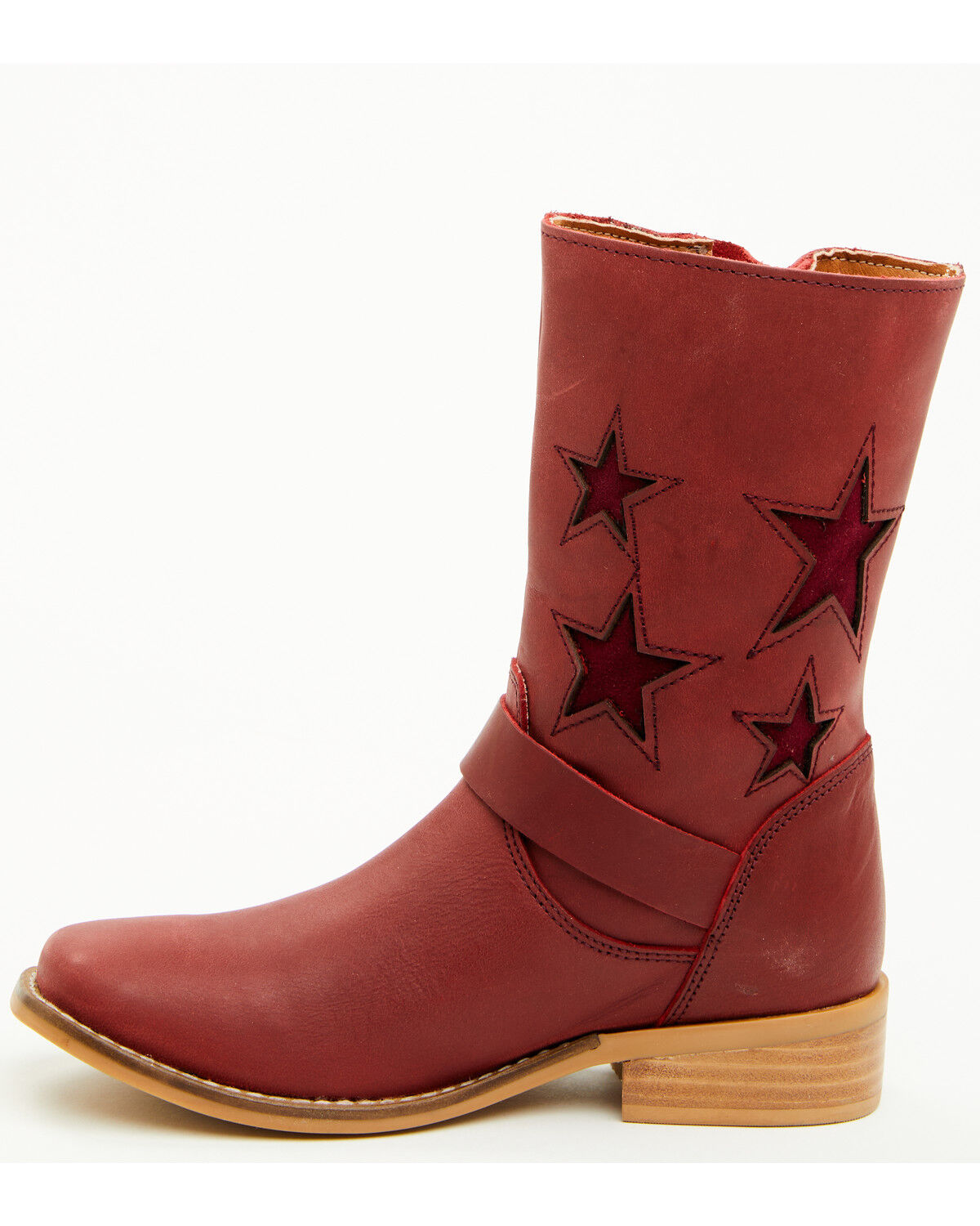 Dingo Girls' Blacklist Star Inlay Harness Boots - Square Toe