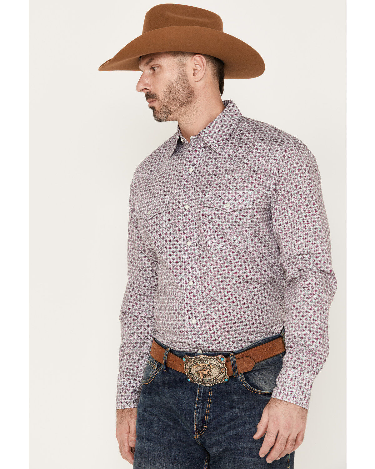 Wrangler 20X Men's Medallion Long Sleeve Snap Western Shirt