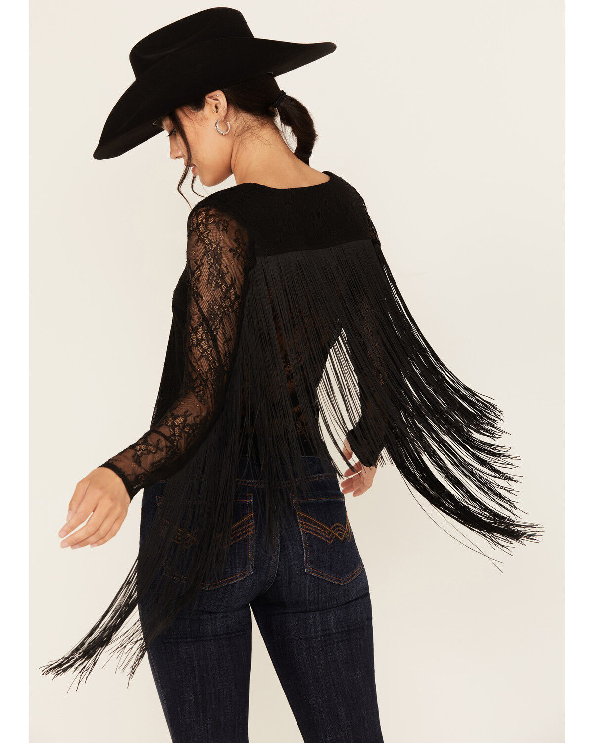 Idyllwind Women's Russello Lace Fringe Long Sleeve Shirt