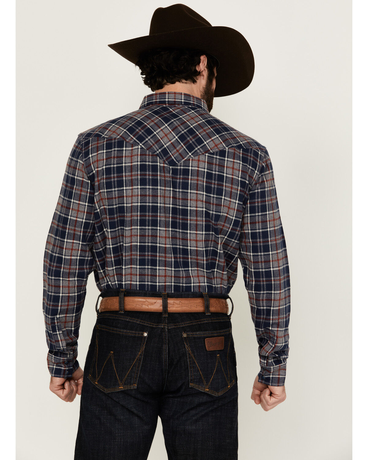 Cody James Men's Poker Plaid Print Long Sleeve Snap Western Shirt - Tall