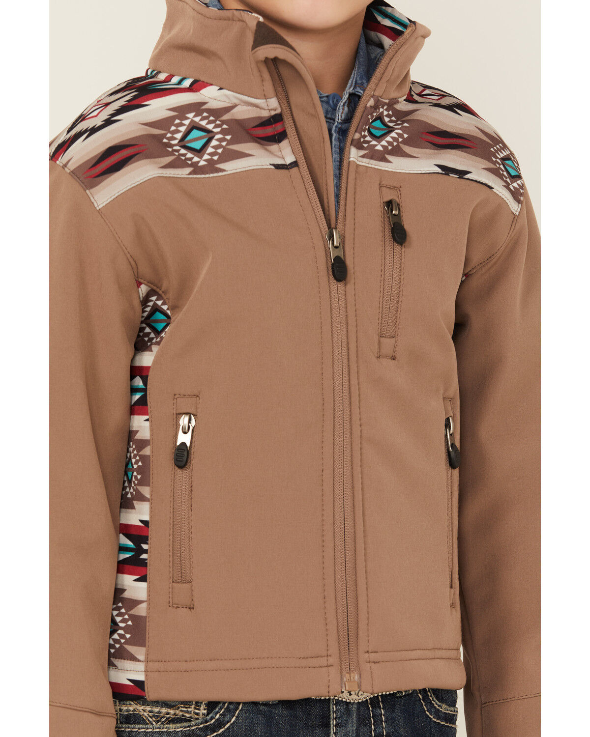 Rodeo Clothing Boys' Southwestern Print Softshell Jacket