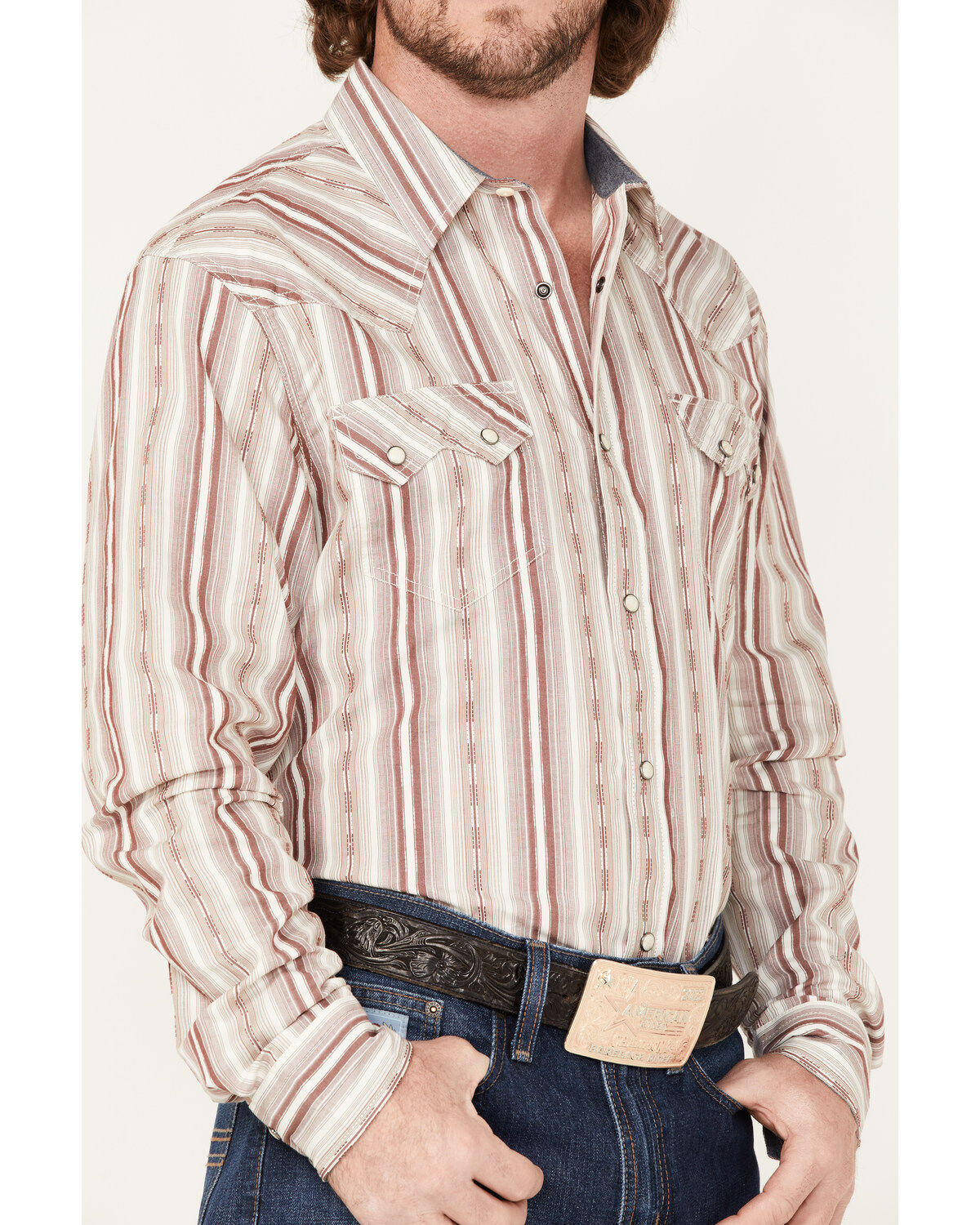 Cody James Men's Alpina Striped Long Sleeve Snap Western Shirt