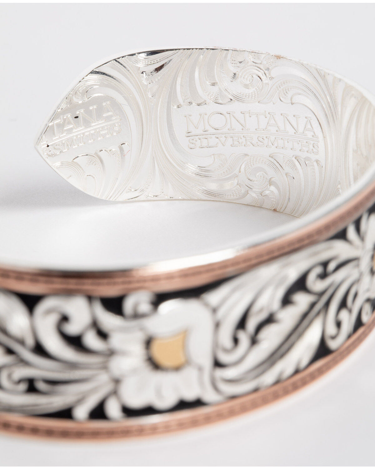 Montana Silversmiths Tri-Colored Floral Cuff Bracelet