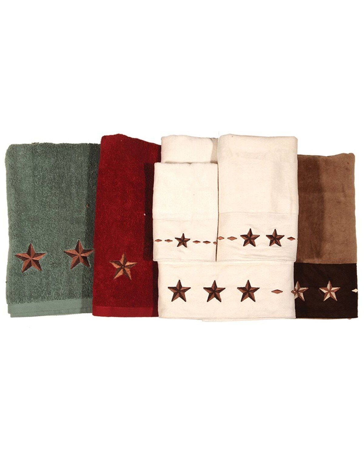 HiEnd Accents Embroidered Star Bath Towel Set - 3 Piece