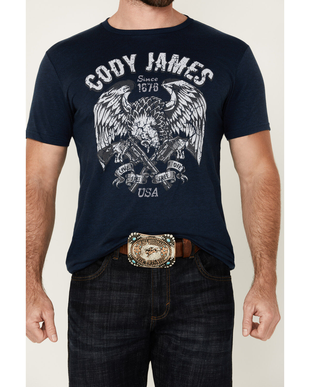Cody James Men's Freedom Eagle Short Sleeve Graphic T-Shirt