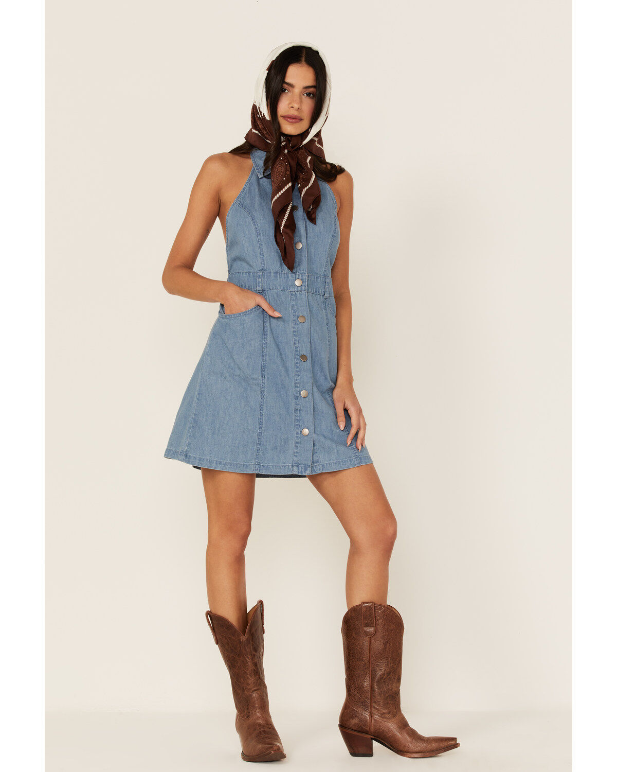 Free People Women's Sami Denim Mini Dress