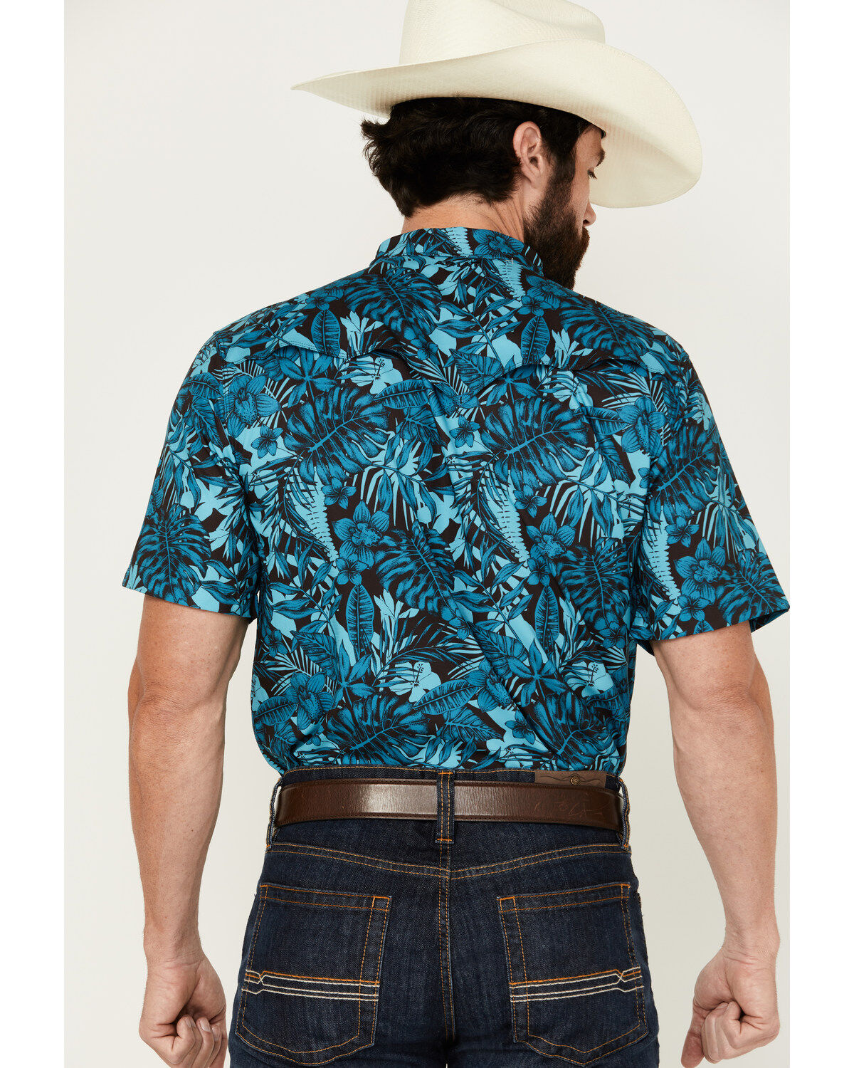 Ariat Men's VentTEK Floral Print Fitted Short Sleeve Button-Down Western Shirt