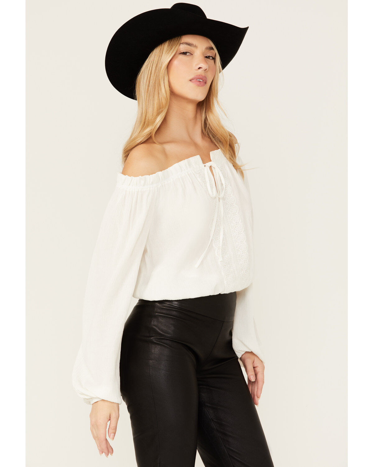 Tempted Women's Crochet Long Sleeve Top