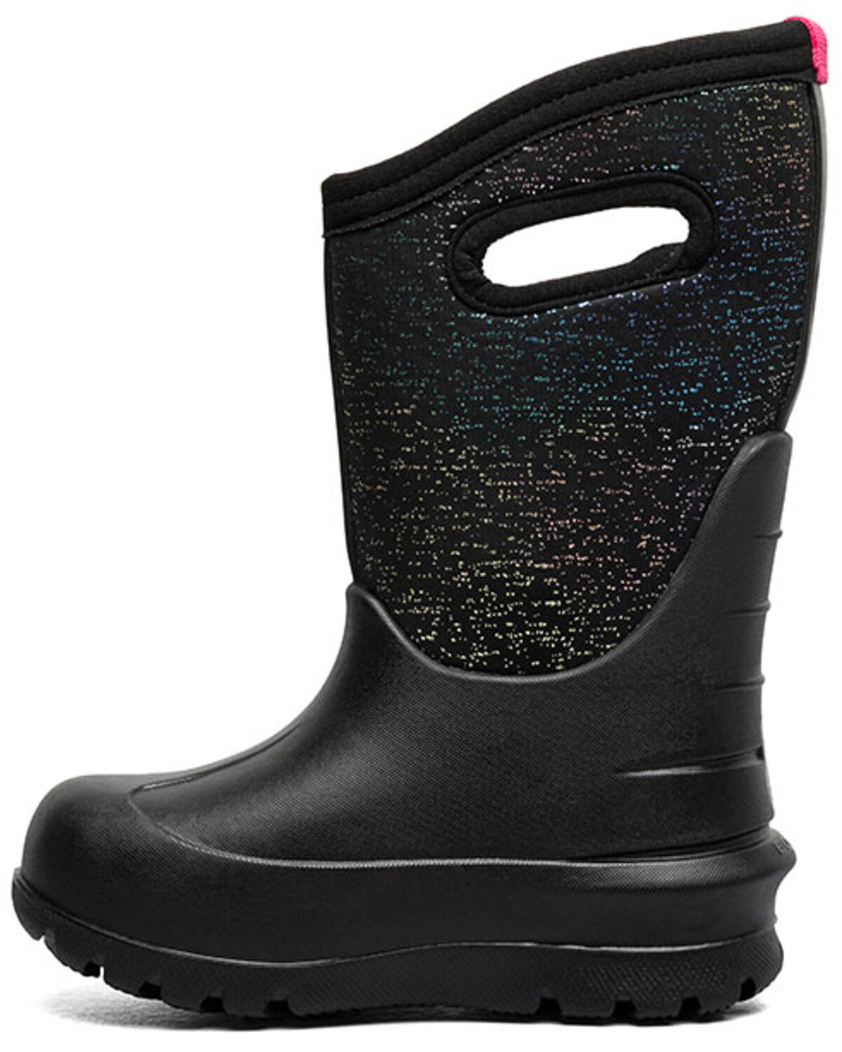 Bogs Girls' Neo Classic Metallic Fleck Print Waterproof Boots - Round Toe