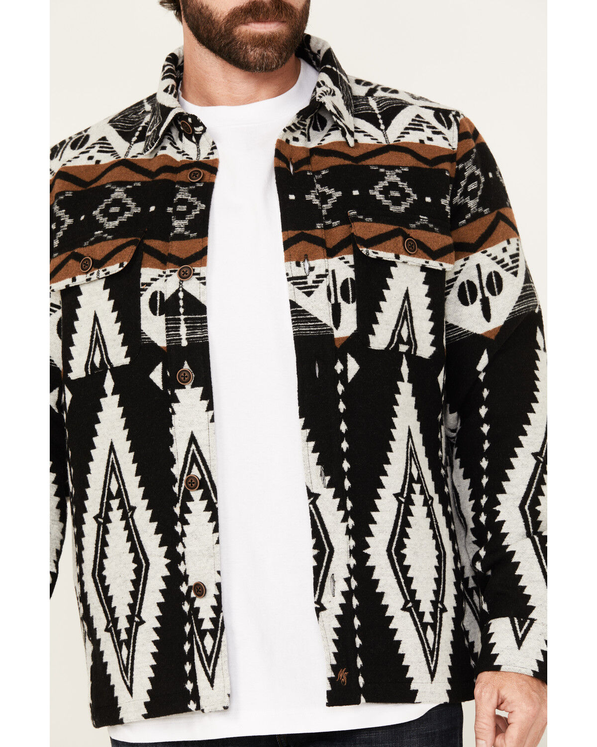 Moonshine Spirit Men's Revenge Southwestern Print Button-Down Shirt Jacket