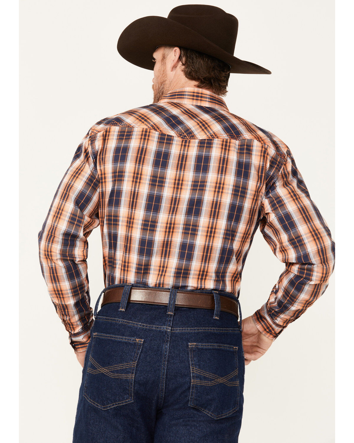 Cowboy Hardware Men's Hermosillo Plaid Print Long Sleeve Snap Western Shirt