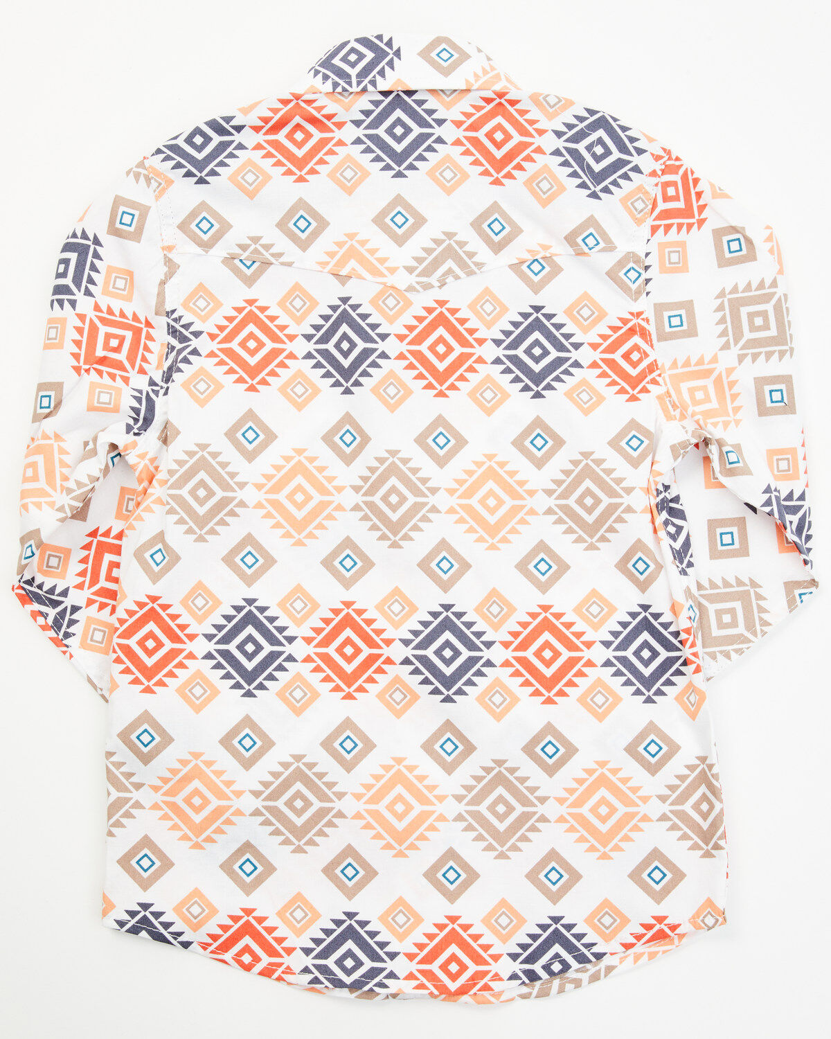 Rodeo Clothing Little Boys' Geo Print Long Sleeve Snap Western Shirt