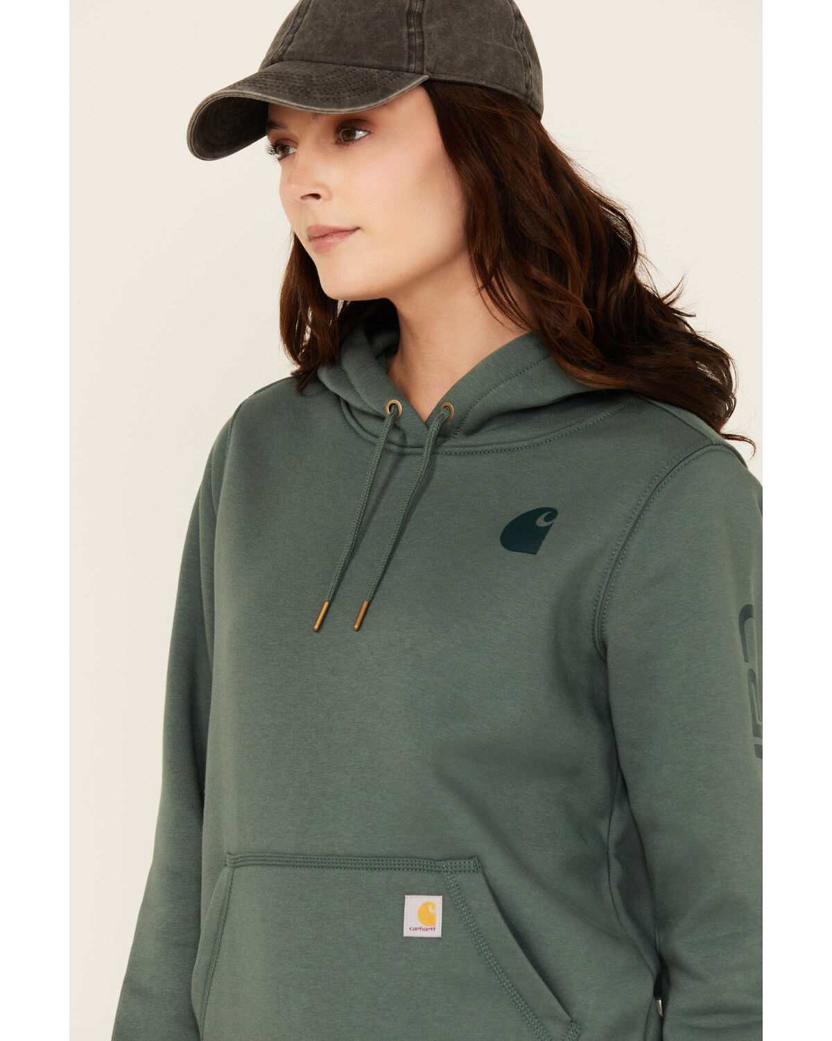 Carhartt Women's Relaxed Fit Midweight Logo Graphic Print Hoodie