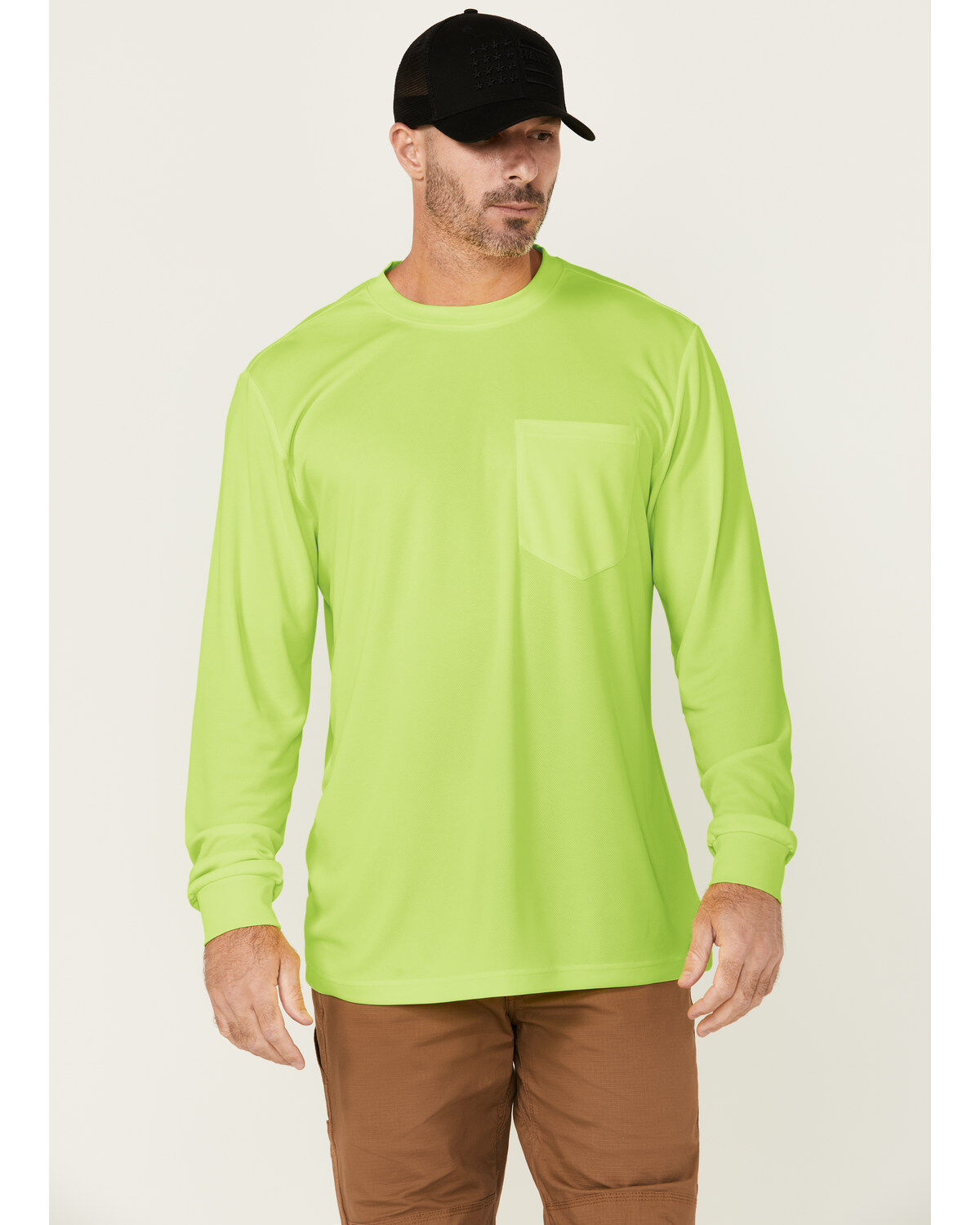 Hawx Men's Enhanced Visibility Long Sleeve Work T-Shirt