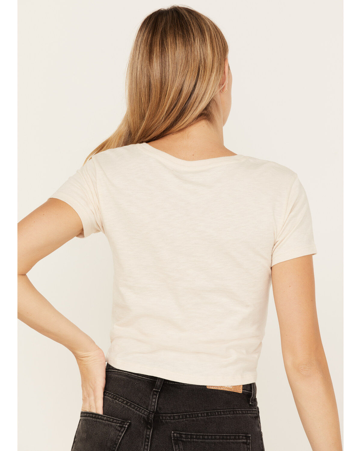 Shyanne Women's Mystic Crystal Tie Front Graphic Tee