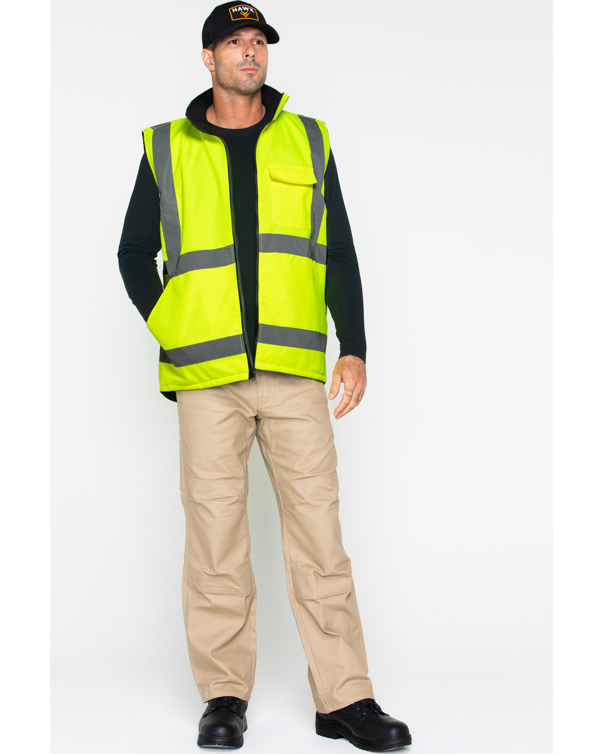 Hawx Men's Reversible Reflective Work Vest